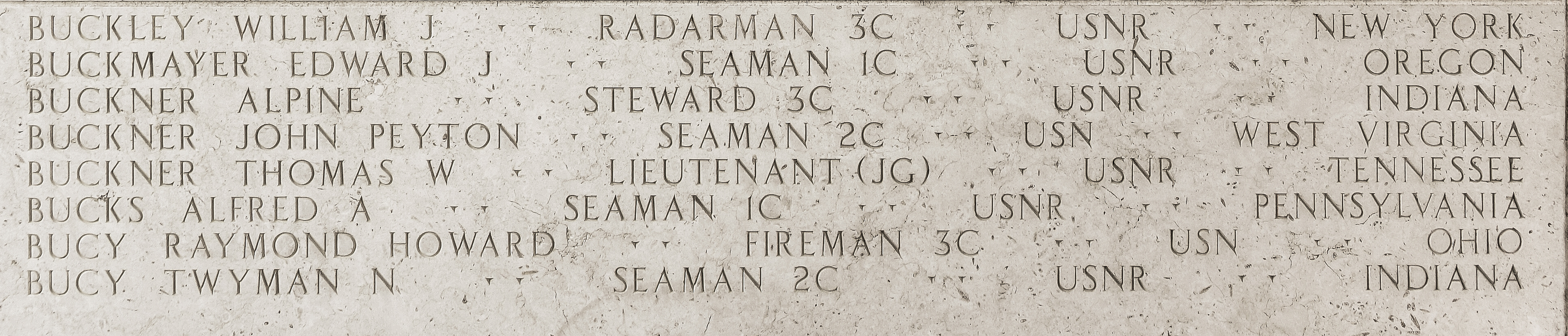 William J. Buckley, Radarman Third Class
